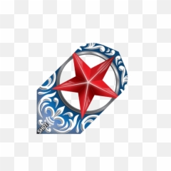Shot Wild Frontier Trailblazer Blue Red Star Slim Flights - Emblem Png,Red Star Png
