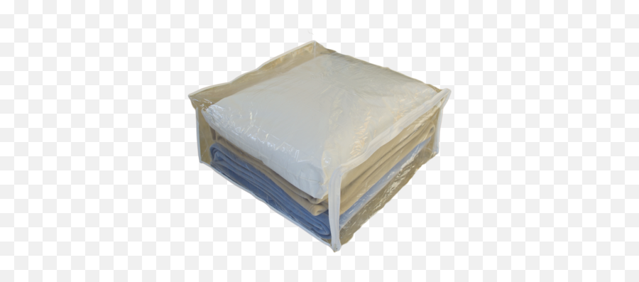 Storage Bags Pillow 35x20 In Clear Vinyl With White - Packing Materials Png,Zipper Transparent