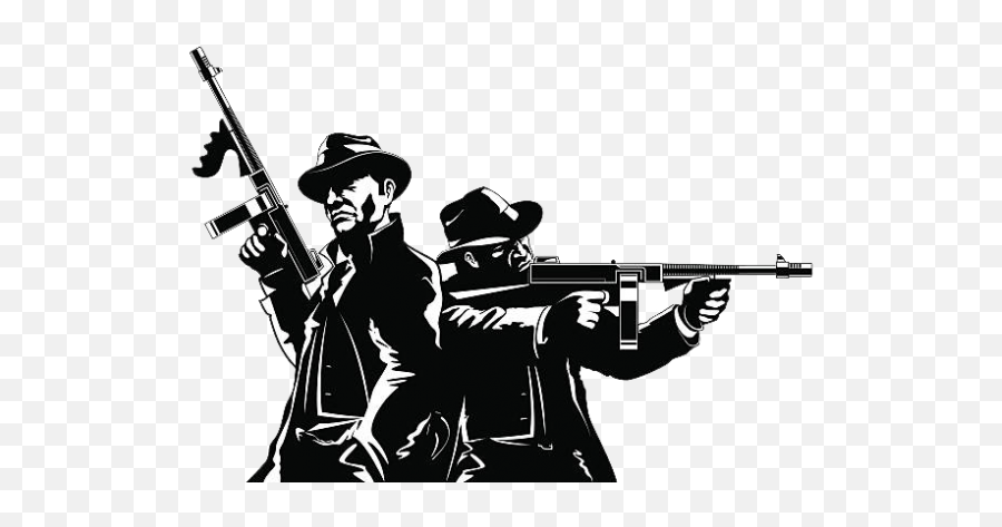 Guy With A Gun Png U2013 Free Images Vector Psd Clipart - Gangsters,Gun Clipart Png