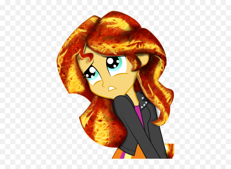 773621 - Edit Equestria Girls Food Hair Pasta Safe My Little Pony Orange Hair Png,Spaghetti Transparent Background