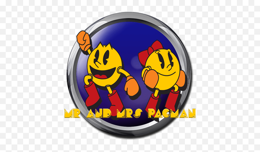 Mr U0026 Mrs Pac - Man Wheel Art Tarcisio Style U2013 Vpinballcom Mr Mrs Pac Man Png,Pacman Logo