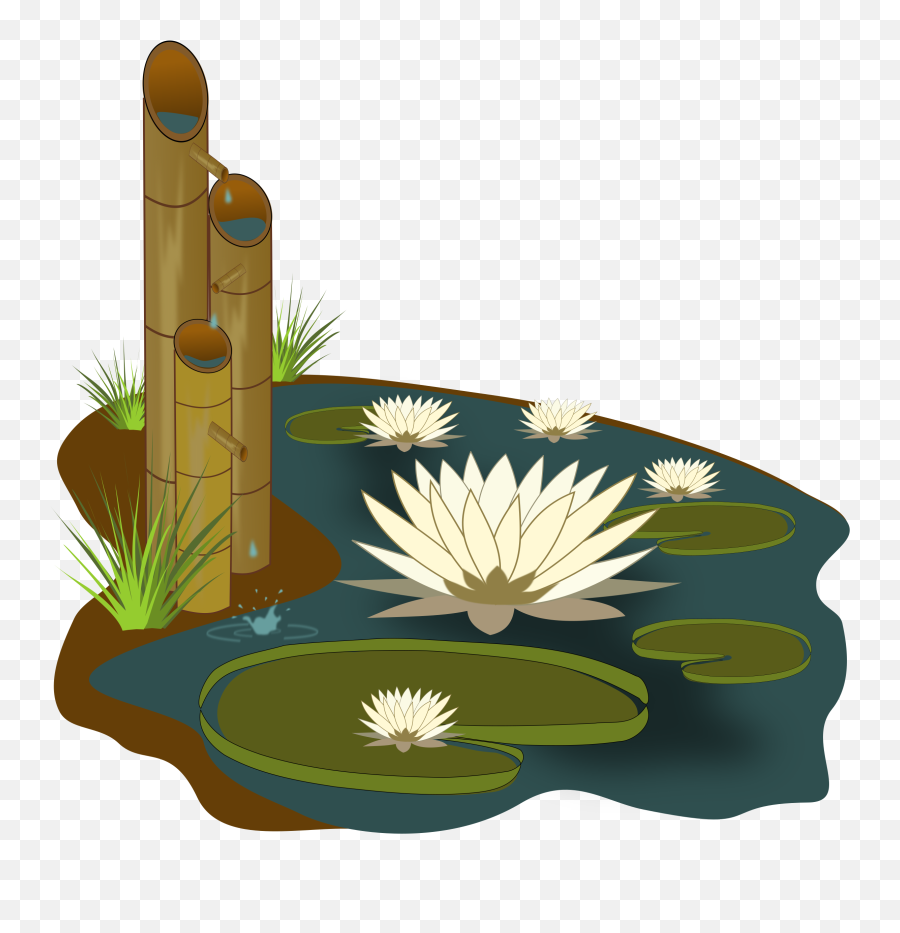Download Lily Pad Clipart Big Pond - Lily Pad Pond Transparent Png,Lily Pad Png