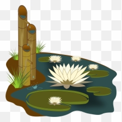 Download Lily Pad Clipart Big Pond - Lily Pad Pond Transparent Png,Lily Pad Png