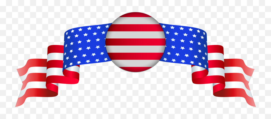 July Clipart Banner Usa Transparent Free - Clip Art Chicago Cubs Png,American Flag Clipart Transparent