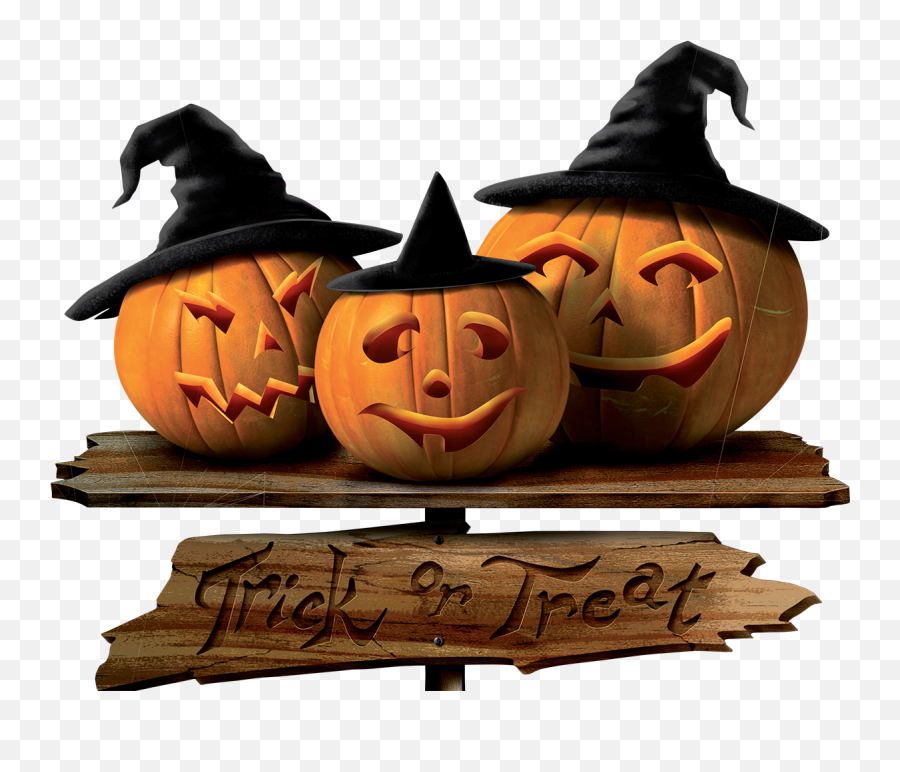 Download Picture Halloween Sign Trick - Ortreating Transparent Halloween Pumpkin Png,Pumpkin Clipart Png