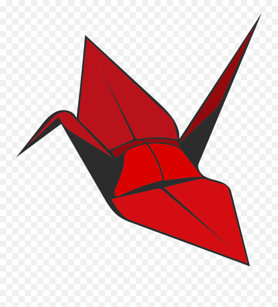 Origami Crane Red - Free Vector Graphic On Pixabay Origami Crane Png,Crane Png