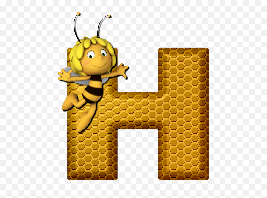 Alfabeto Decorativo Abelha Png - Eden Maya The Bee Crunchy,Bee Emoji Png