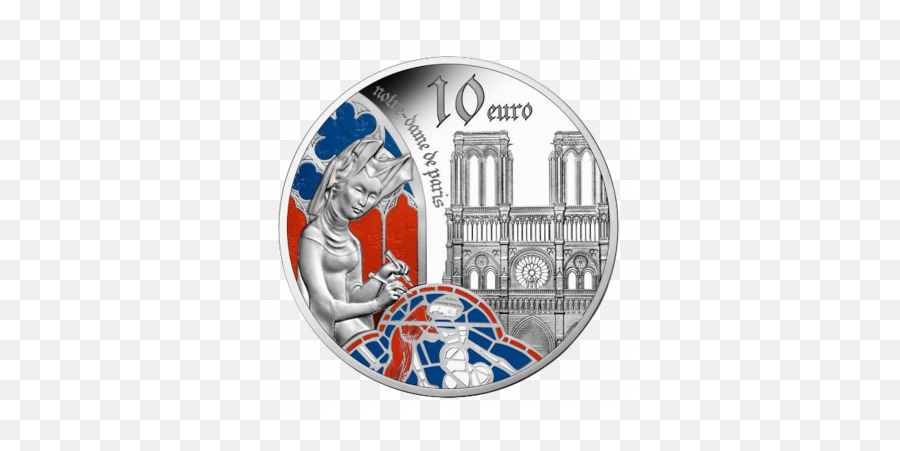 10 Euro Silver Gothic Europe - Cathédrale De Paris Png,Third Quarter Half Filled In Stars Symbol Icon