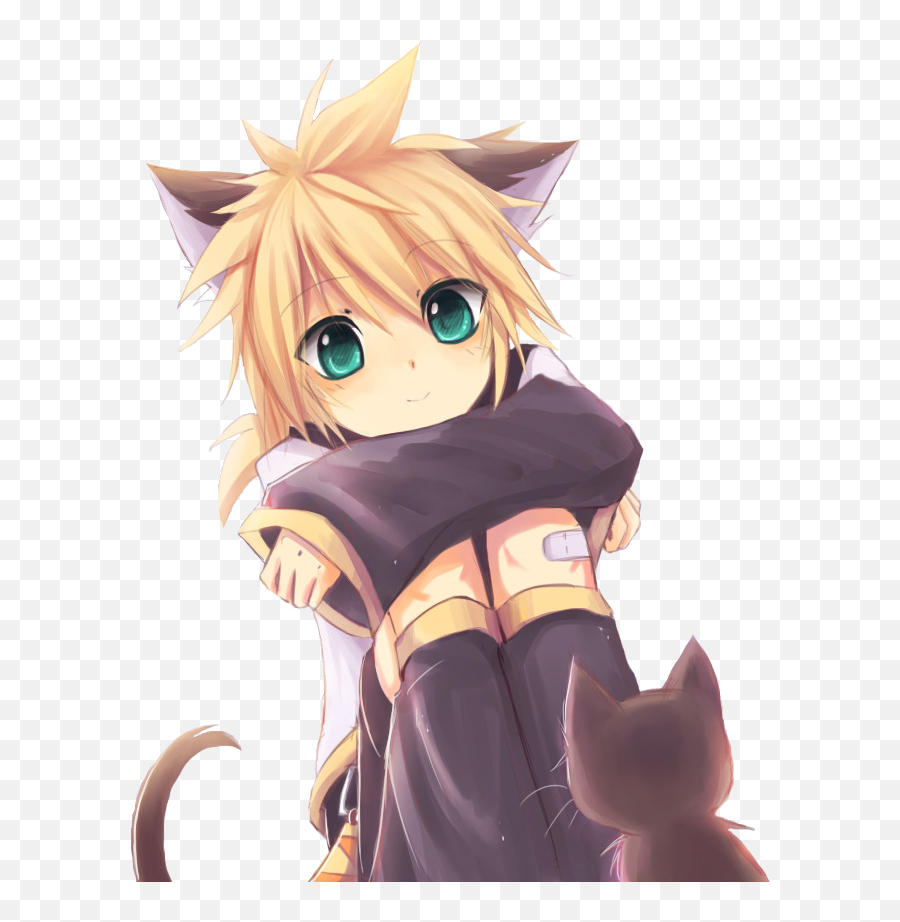 Anime - Cute Neko Anime Boy Png,Rin Kagamine Icon