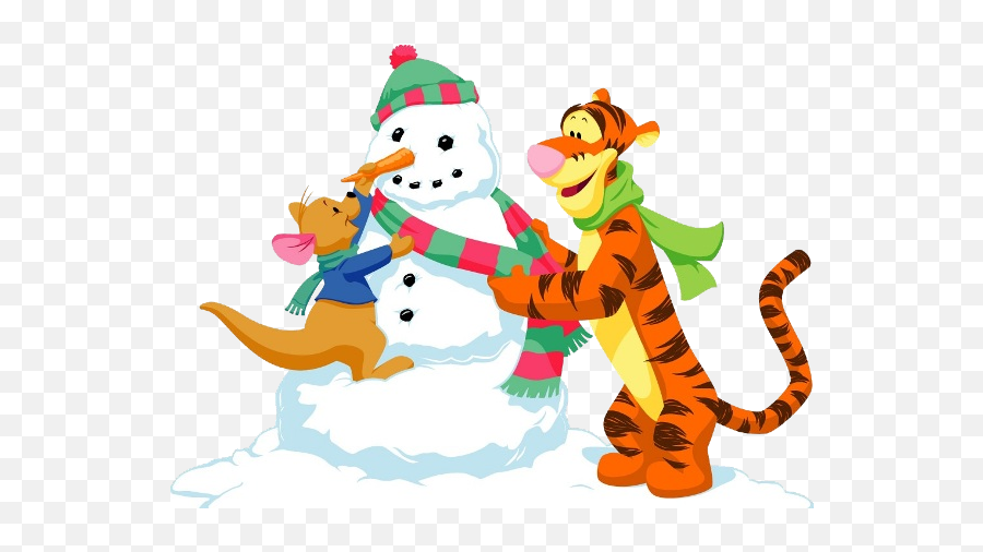 Winter Fun For Tigger And Roo - Winnie The Pooh Winter Png,Tigger Png