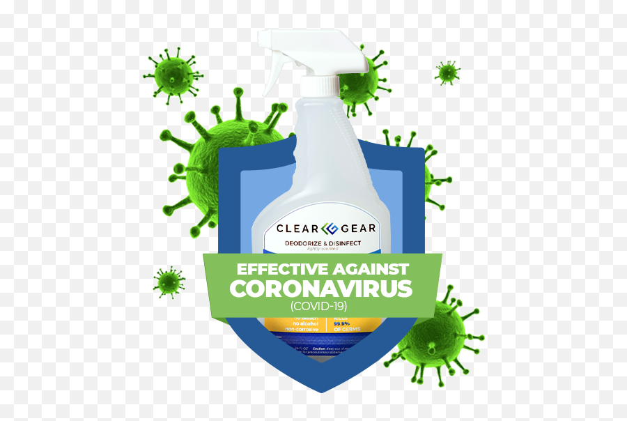 Disinfect Deodorize And Clean Sports Gear U0026 Ppe - Clear Gear Background Covid 19 Png,Gears Transparent