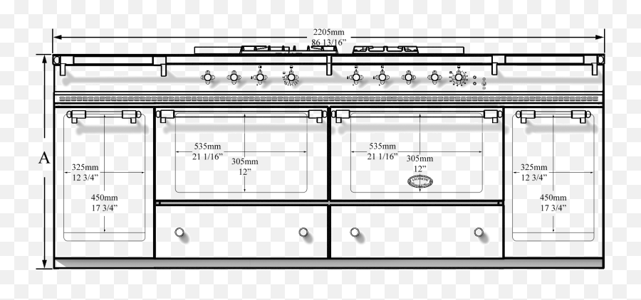 Download Sully - 6 Burner Cooker Dimensions Full Size Png Lacanche Sully 1400,Sully Png