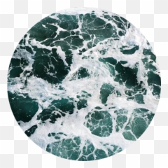 Download Blue Waves Ocean Sea Circle Background - Marble Background Circle Hd png