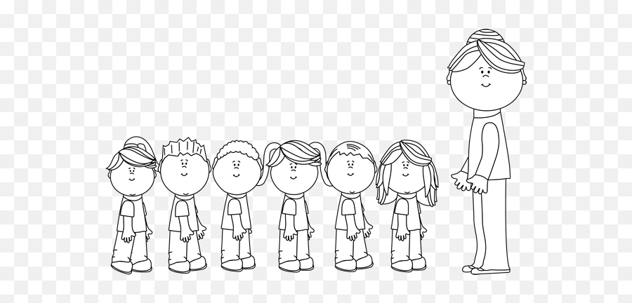 Student In Line Png U0026 Free Linepng Transparent - Line Leader Clipart Black And White,Student Clipart Png