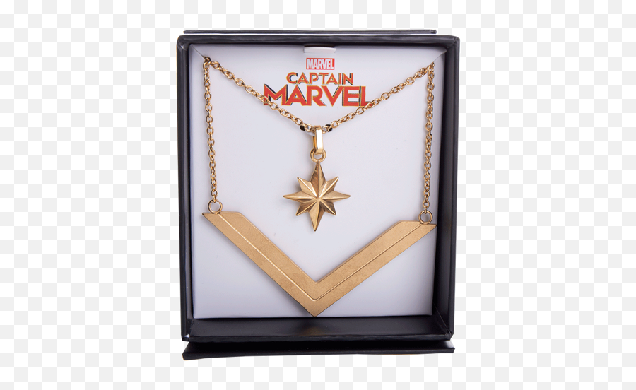 Marvel - Captain Marvel Tiered Necklace Badge Captain Marvel Logo Png,Captain Marvel Logo Png