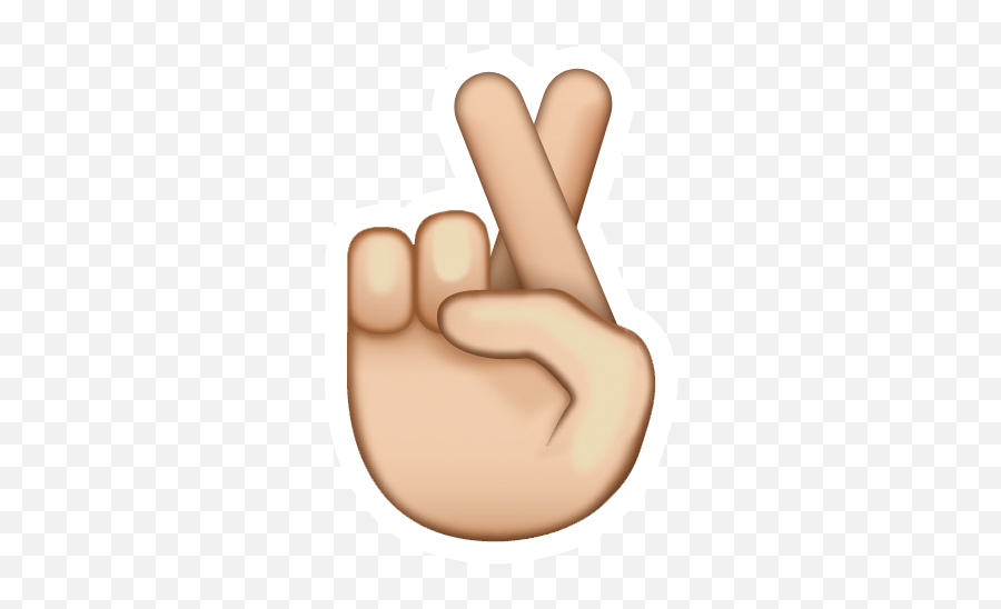 Positivity With The Fingers Crossed - Peace Sign Peace Emoji Png,Fingers Crossed Png