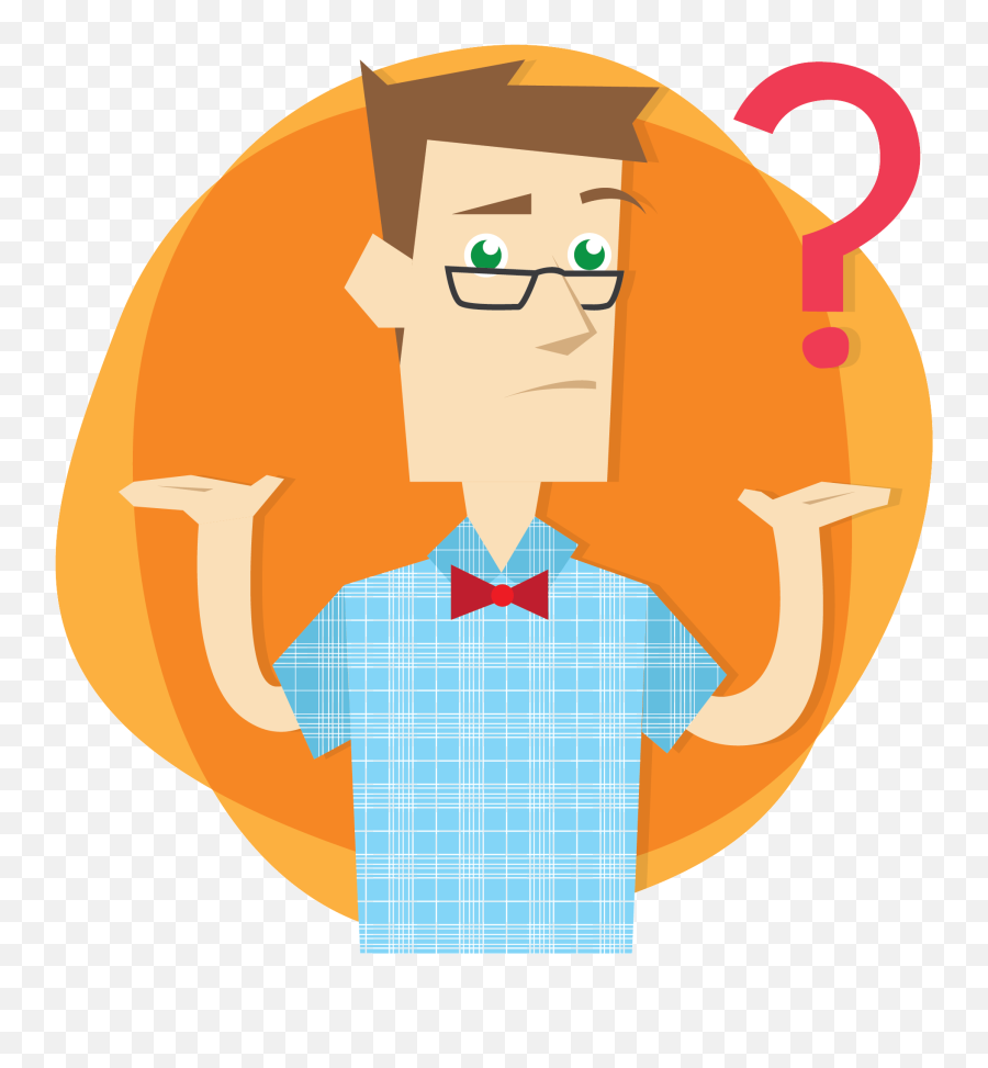 Male Clipart Confused Customer - Transparent Confused Clipart Png,Confused Png