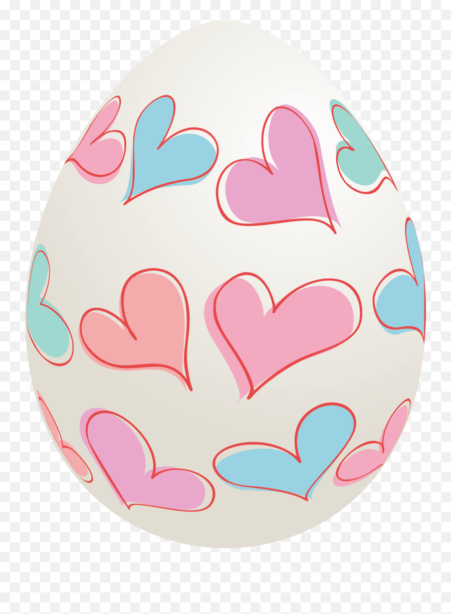 Easter Egg With Hearts Png Clipart Picture - Ovo Da Pascoa Png,Easter Clipart Transparent
