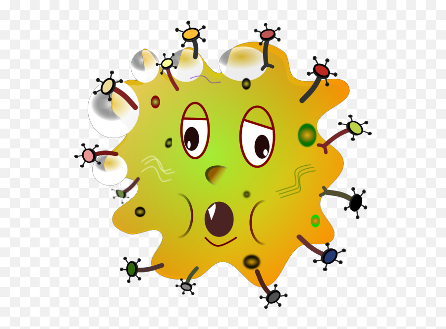 Yellow And Green Germ Png Svg Clip Art - Germs Clipart,Germ Png