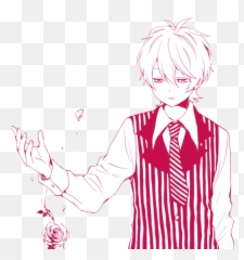 Download Anime Boy Manga Pink Png Image - Transparent Background