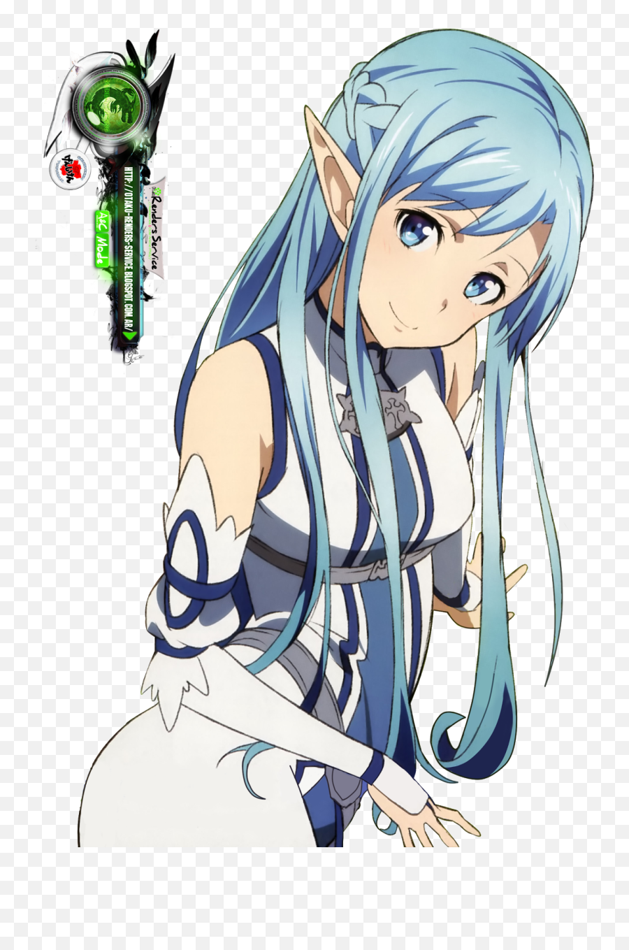 Download Asuna Clipart Alo - Anime Characters With Long Sword Art Online  Asuna Blue Hair Png,Anime Character Transparent - free transparent png  images 