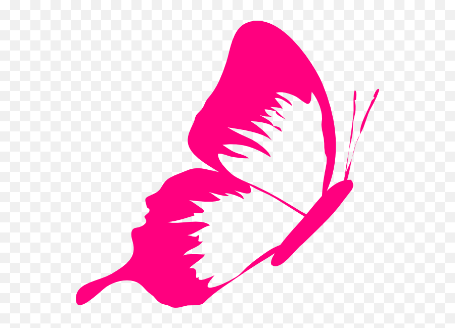 Download Pink Clipart Butterfly - Transparent Background Butterfly Outline Png,Butterfly Clipart Transparent Background