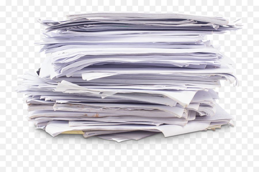 Download Stack Of Papers - Office Paper Waste Png,Stack Of Papers Png