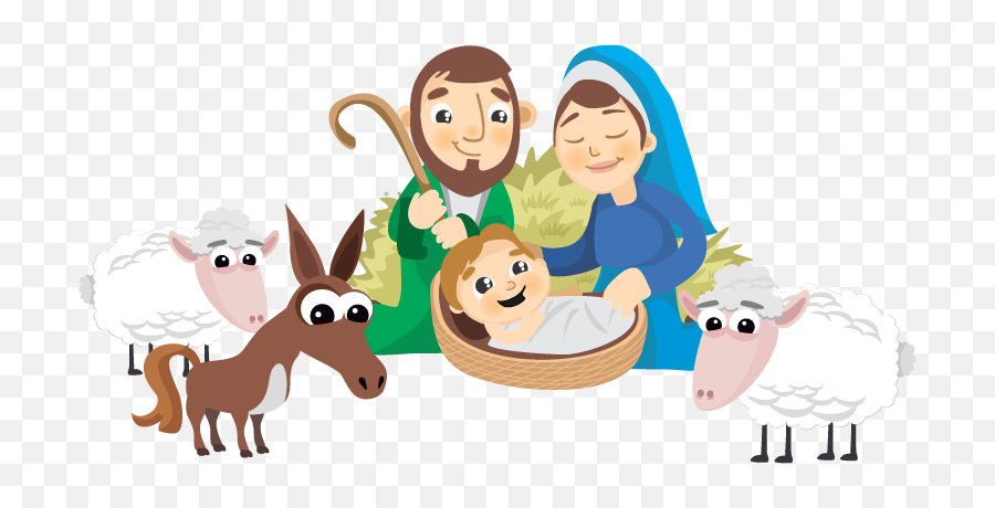 Scene Jesus Nativity Vector Birth Child - Birth Of Jesus Cartoon Png,Nativity Png
