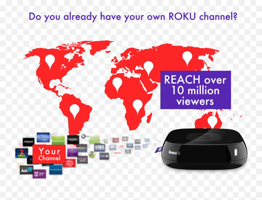 Roku For Churches And Non - Profits Lightcastcom World Map Simplified Png,Roku Tv Png