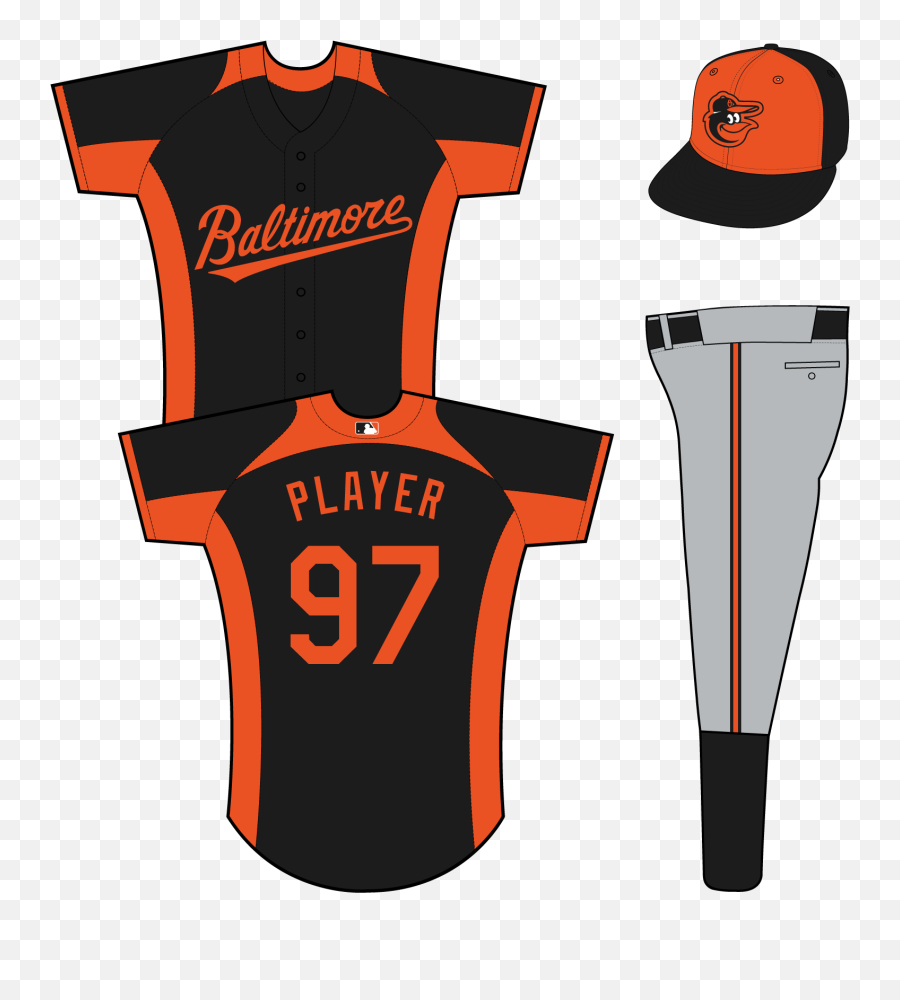 Baltimore Orioles Practice Uniform - Orange And Black Baseball Uniforms Png,Orioles Logo Png
