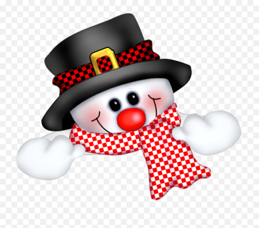 Download Cute Snowman Funny Christmas Png - Christmas Snowman Face Clipart,Funny Hat Png