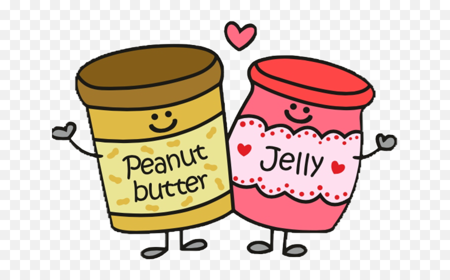 Cute Peanut Butter And Jelly Clipart - Full Size Clipart Cartoon Peanut Butter And Jelly Png,Jelly Jar Png
