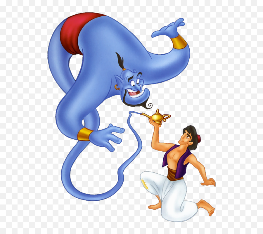 Genie Cliparts - Aladdin Lamp With Genie Png,Aladdin Lamp Png