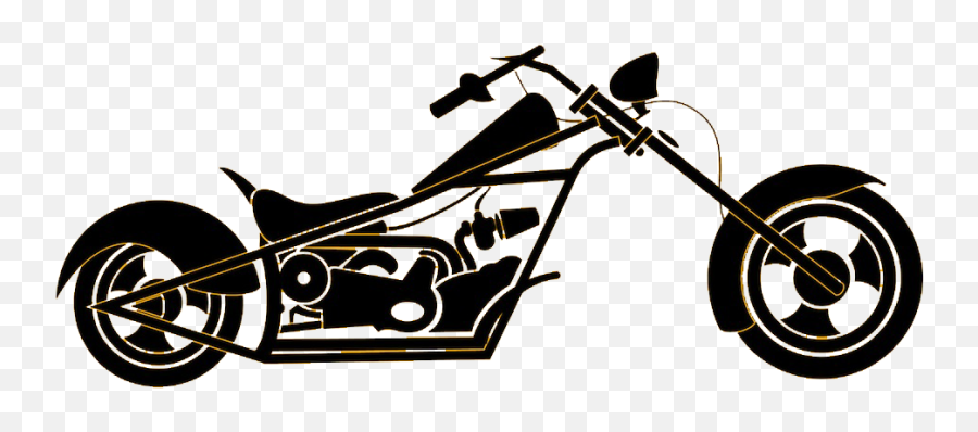 Helicopter Chopper Motorcycle Clip Art - Vector Motorcycle Wall Drawing In Bedroom Png,Motorcycle Silhouette Png