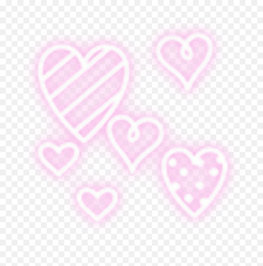 Download Hd Ftestickers Hearts Light Glow Glowing Luminous - Girly Png,Glowing Transparent