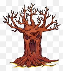 Haunted Tree Clipart Free Download Transparent Png Creazilla - Drawing,Tree Transparent Png