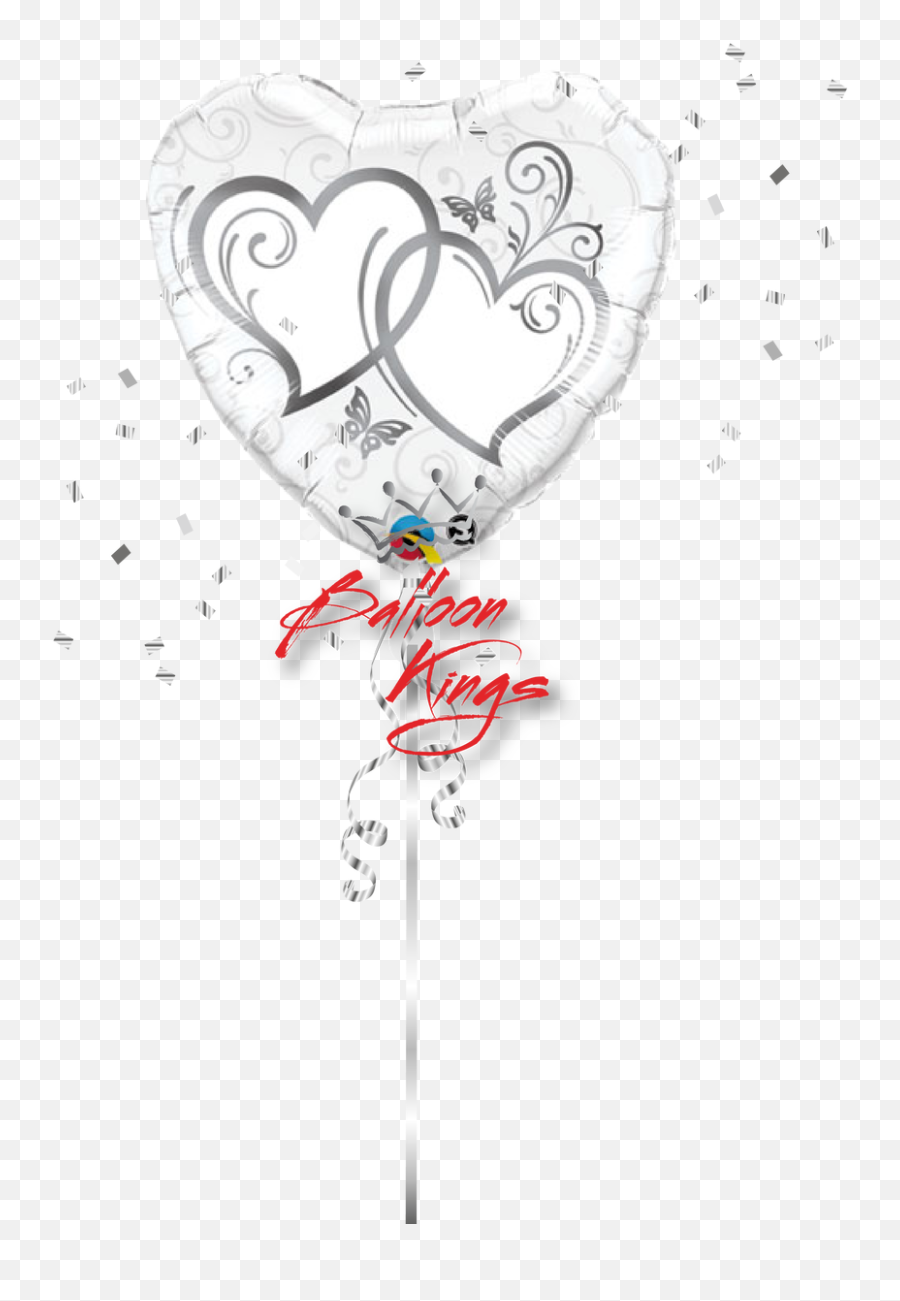 Entwined Silver Hearts - Decorative Png,Silver Heart Png