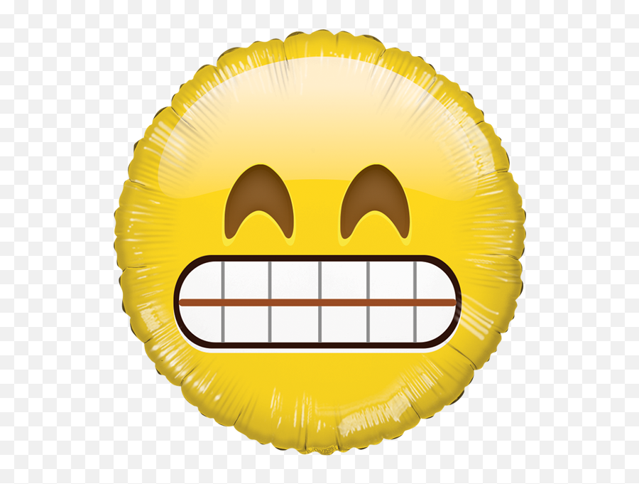 Download Hd Globo Emoji Dientes Hb - Emoji Foil Balloon Png Awkward Smiley,Balloon Emoji Png