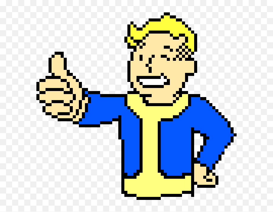 Vault Boy Fallout - Vault Boy Pixel Art Png,Vault Boy Transparent