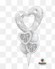 25th Anniversary Balloon Bouquet Bouquets Sydney Brookvale Balloons - Silver Ballons Png