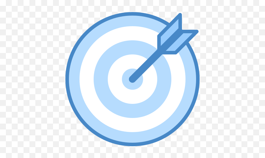 Goal Icon In Blue Ui Style - Vertical Png,Target Icon Transparent