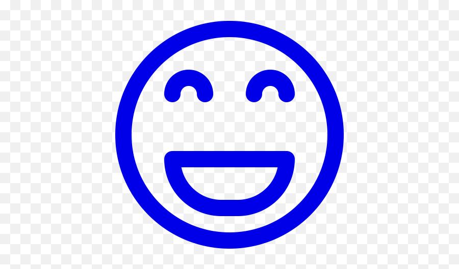 Blue Smile Icon Png Symbol - Yellow Png Smiley Icon,Grin Icon