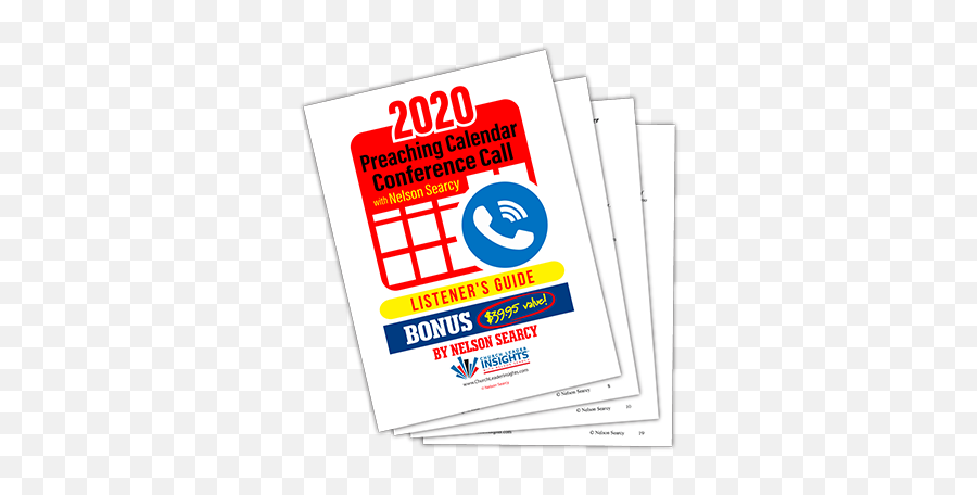 Sign Up For The 2020 Preaching Calendar Conference Call Replay - Horizontal Png,Preaching Icon