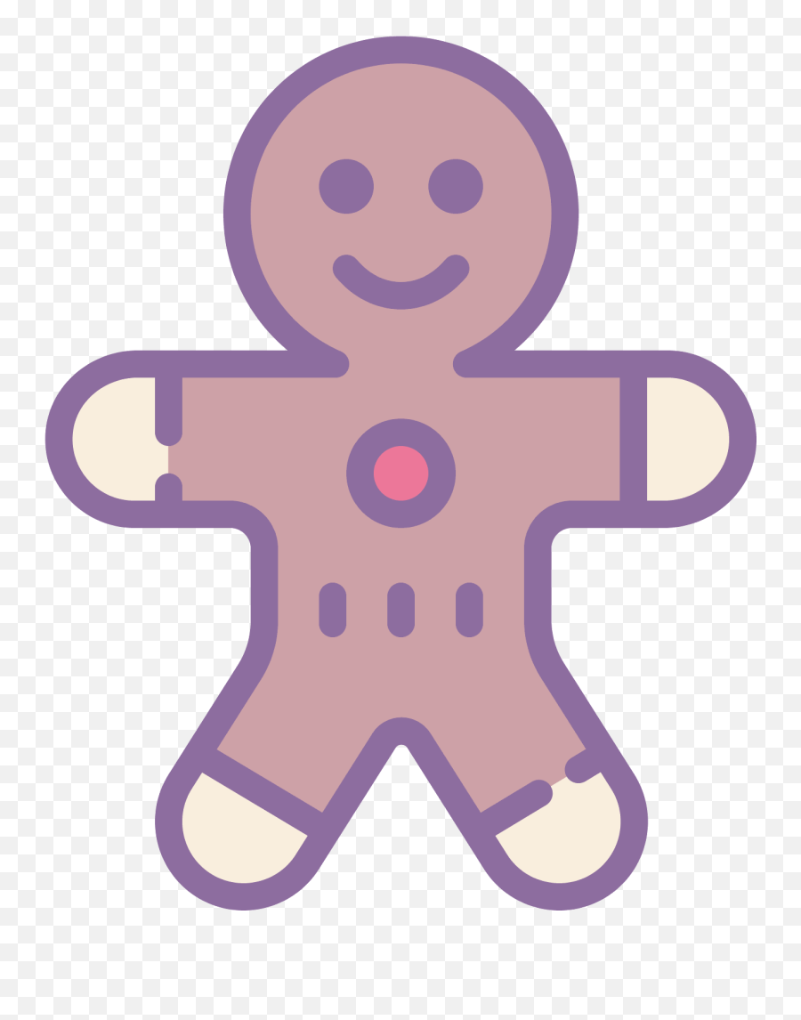 Download Hd Gingerbread Man Icon - Happy Png,Pink Guy Icon