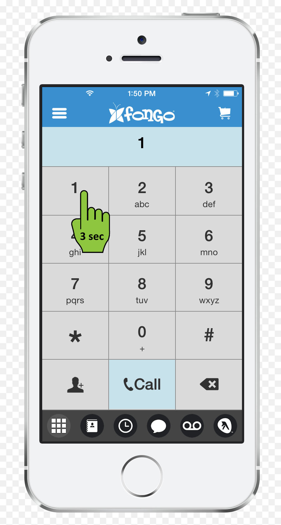 Quick Start Guide For Ios U2013 Fongo Support Png Iphone Voicemail Icon