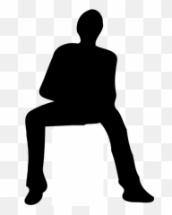 Sitting Person Silhouette Png - Sitting Silhouette Back Png,Person Sitting Png