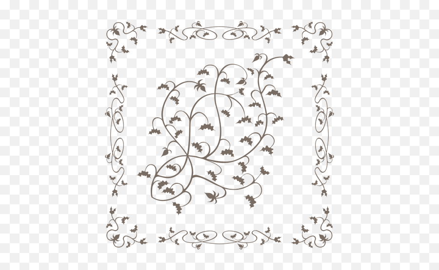 Swirling Floral Border Ornate Inside - Ornate Floral Border Png,Transparent Floral Border