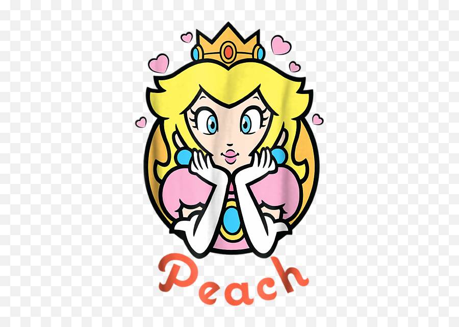 Nintendo Super Mario Princess Peach Portrait Graphic T - Shirt Bath Sheet Princess Peach 2d Artwork Png,Princess Peach Transparent