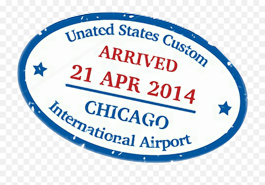 Passport Travel Us Unitedstates Chicago - Circle Png,Passport Stamp Png