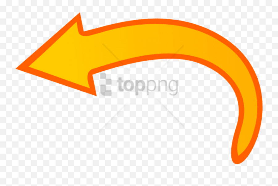 Free Orange Arrow Png Download - Curved Arrow Left To Right,Orange Arrow Png